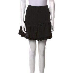 Paco Rabanne Ruffle Embellishment Mini Skirt Black Size: M | US8, FR40